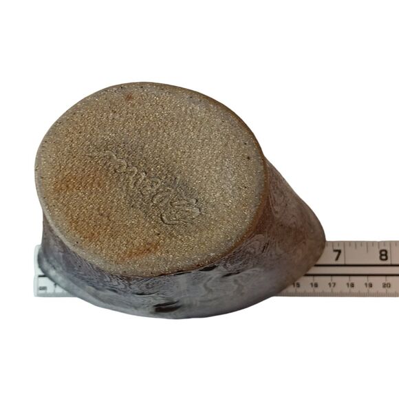 Cynthia Spencer Pottery Vase Brown Rust Mustard Colors Fan Shape 6.5" X 6.5" - Picture 9 of 9